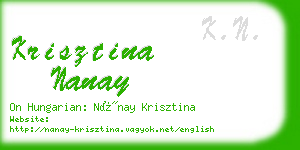 krisztina nanay business card